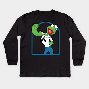 Kermit the sailor man Kids Long Sleeve T-Shirt